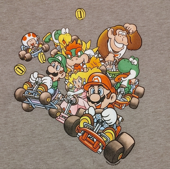 Nintendo Mario Kart shirt Super Mario Bros Yoshi Donkey Kong Toad Bowser - Picture 5 of 5